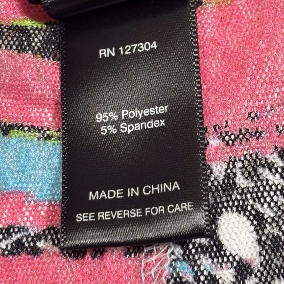 Ali Miles Cardigan Womens Large Pink Blue Green Lightweight Duster Colorful - Picture 8 of 9